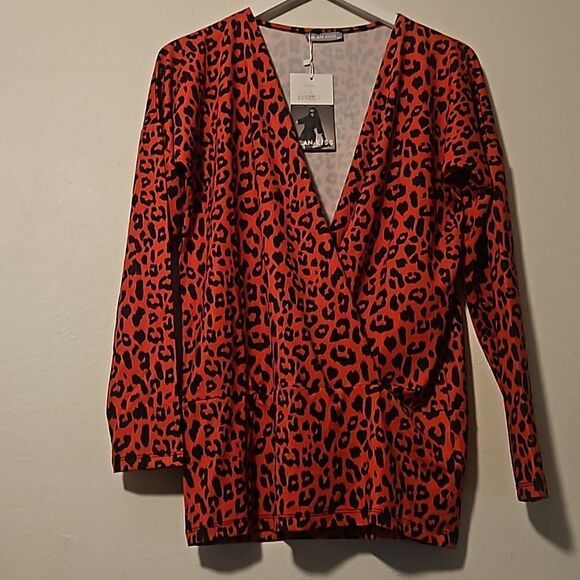 MILAN KISS ANIMAL PRINT TOP XL - Picture 1 of 1